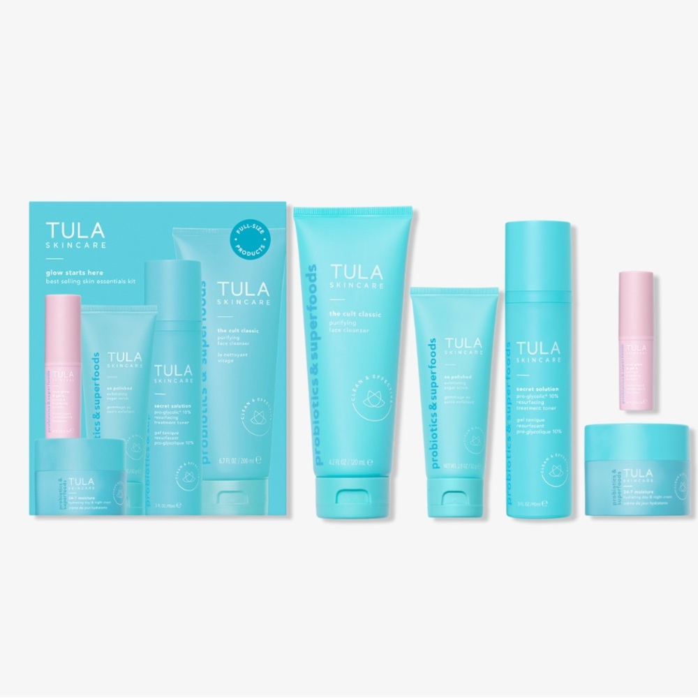 NEW IN BOX TULA Skincare FULL SIZE kit